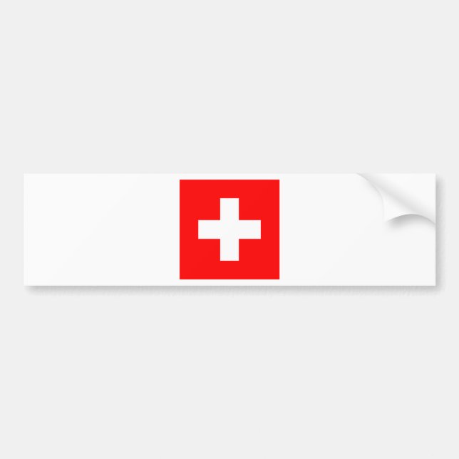 Autocollant De Voiture Drapeau de la Suisse (Devant)