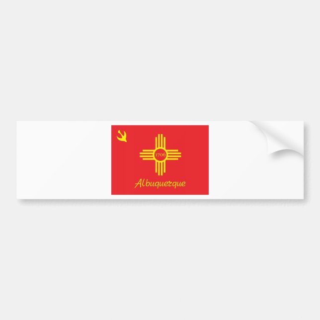 Autocollant De Voiture Drapeau de la ville d'Albuquerque (Devant)