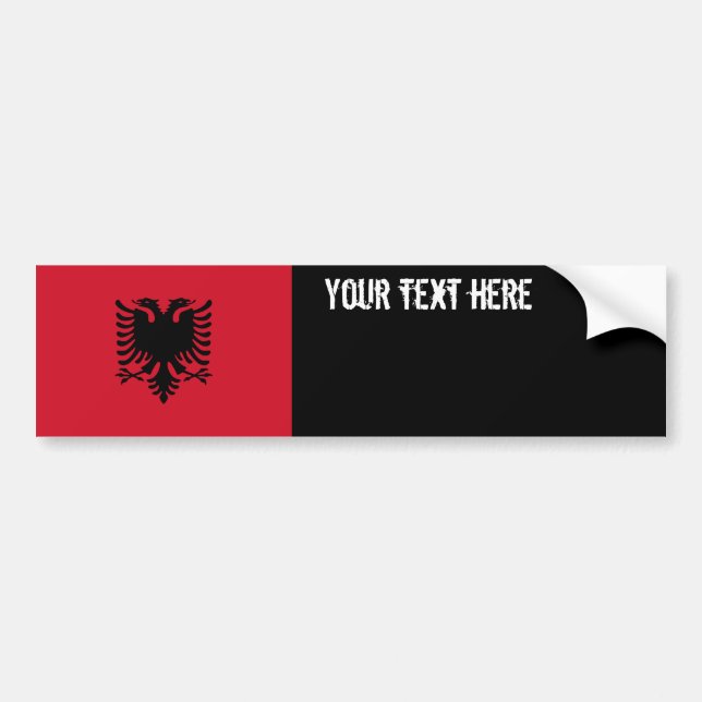 Autocollant De Voiture Drapeau de l'Albanie (Devant)