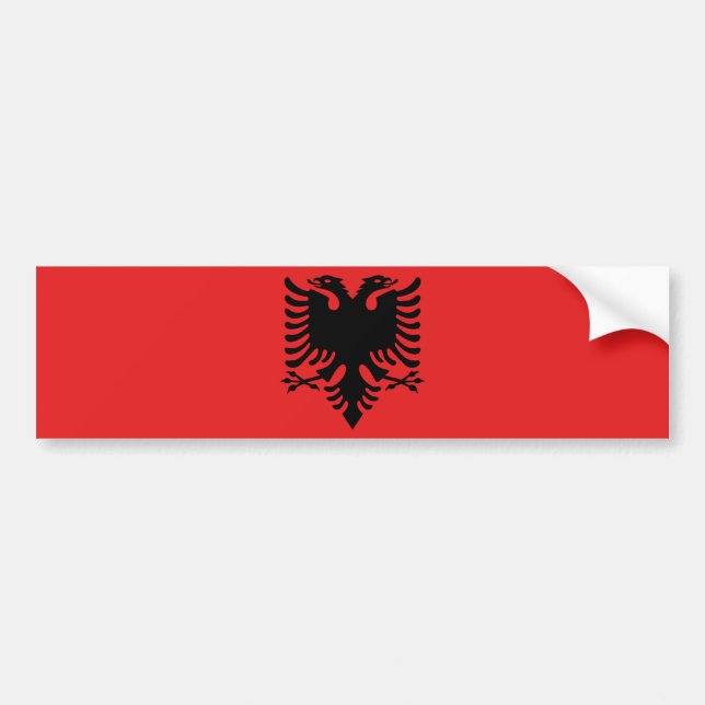 Autocollant De Voiture Drapeau de l'Albanie (Devant)