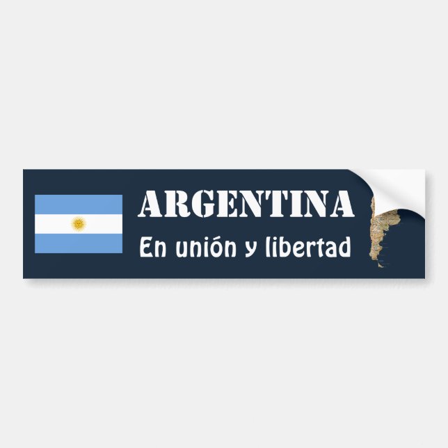 Autocollant De Voiture Drapeau de l'Argentine + Adhésif pour pare-chocs (Devant)