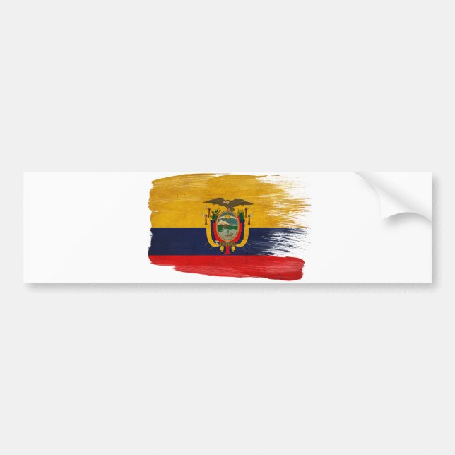 Autocollant De Voiture Drapeau de l'Equateur (Devant)