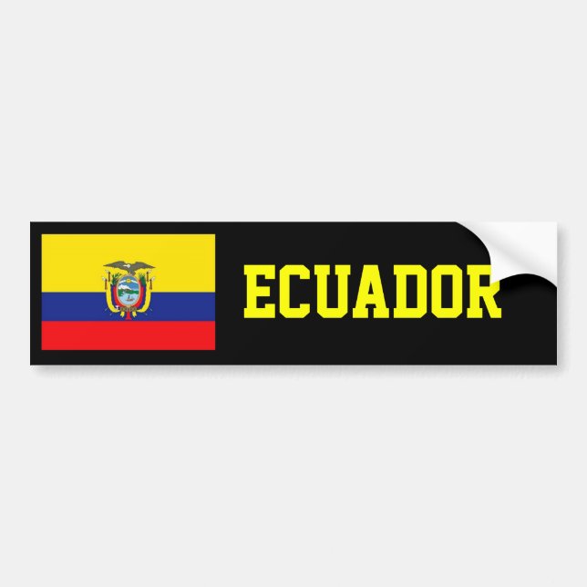 Autocollant De Voiture Drapeau de l'Equateur (Devant)