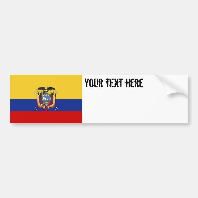 Autocollant De Voiture Drapeau de l'Equateur (Devant)