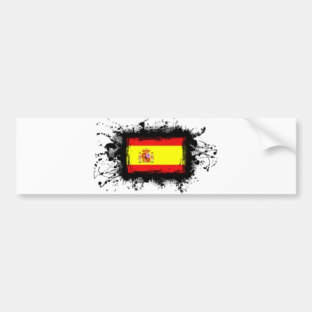 Autocollant De Voiture Drapeau de l'Espagne (Devant)