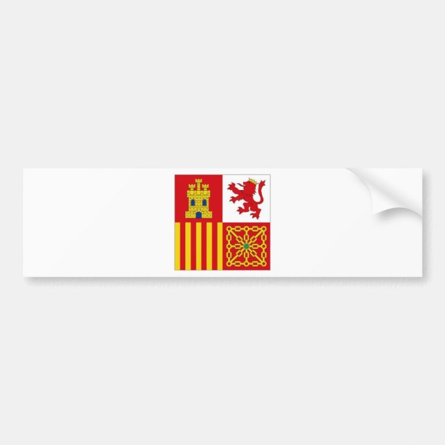 Autocollant De Voiture Drapeau de l'Espagne (Devant)