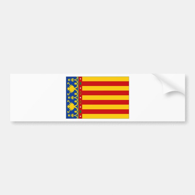 Autocollant De Voiture Drapeau de l'Espagne Valence (Devant)