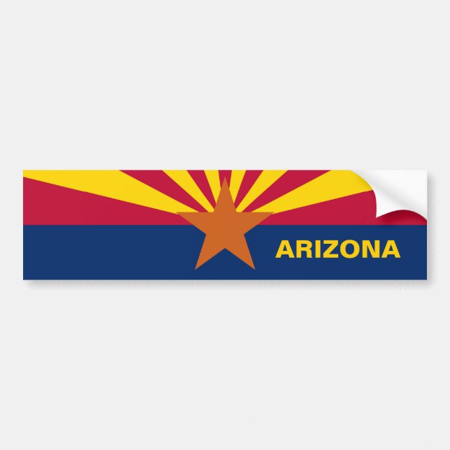 Autocollant De Voiture Drapeau de l'État d'Arizona (Devant)