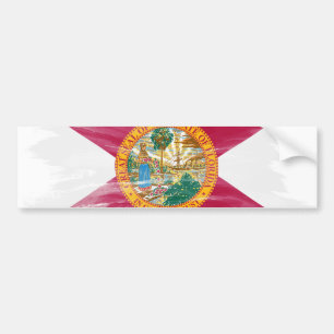 Autocollant De Voiture Drapeau de l'état de Floride brosse trait, Drapeau