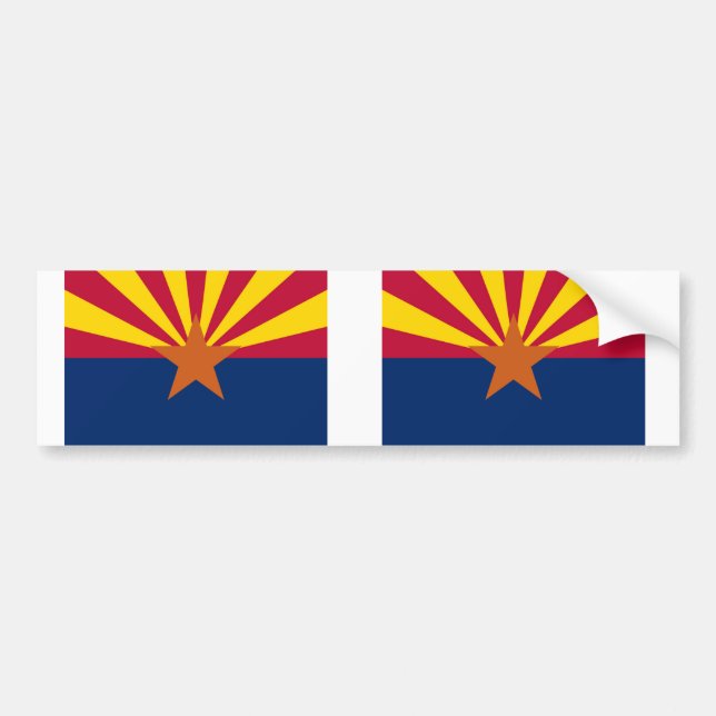 Autocollant De Voiture Drapeau de l'État de l'Arizona (Devant)