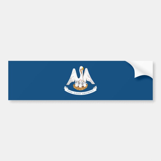 Autocollant De Voiture Drapeau de l'État de Louisiane (Devant)