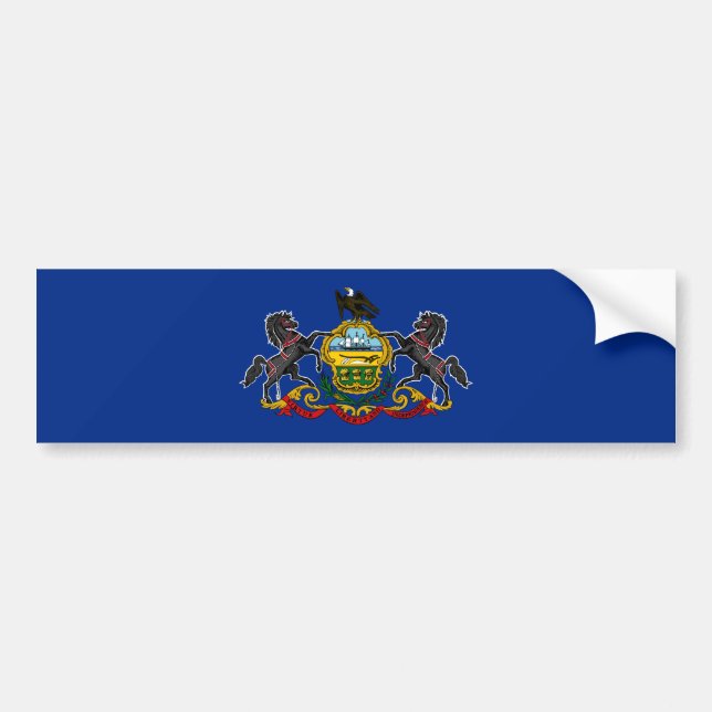Autocollant De Voiture Drapeau de l'État de Pennsylvanie (Devant)