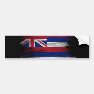 Autocollant De Voiture Drapeau de l'État d'Hawaii brush stroke, drapeau d