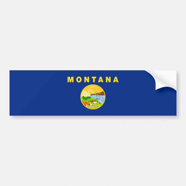 Autocollant De Voiture Drapeau de l'État du Montana (Devant)