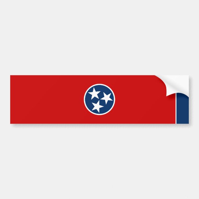 Autocollant De Voiture Drapeau de l'État du Tennessee (Devant)