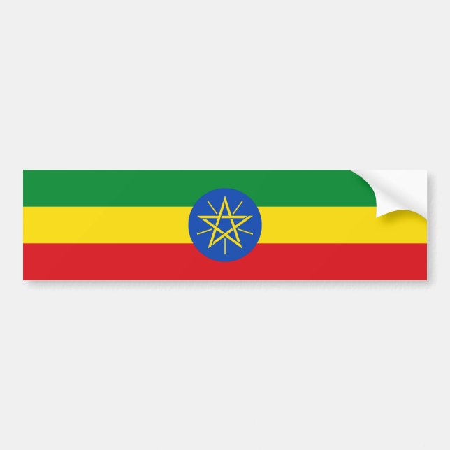 Autocollant De Voiture Drapeau de l'Éthiopie (Devant)