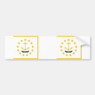 Autocollant De Voiture Drapeau de l'île de Rhode
