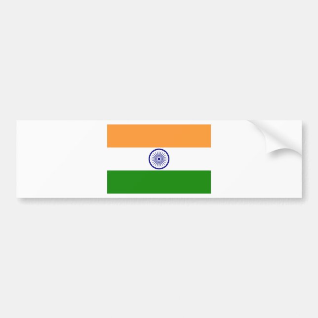 Autocollant De Voiture Drapeau de l'Inde (Devant)
