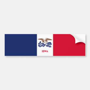 Autocollant De Voiture Drapeau de l'Iowa