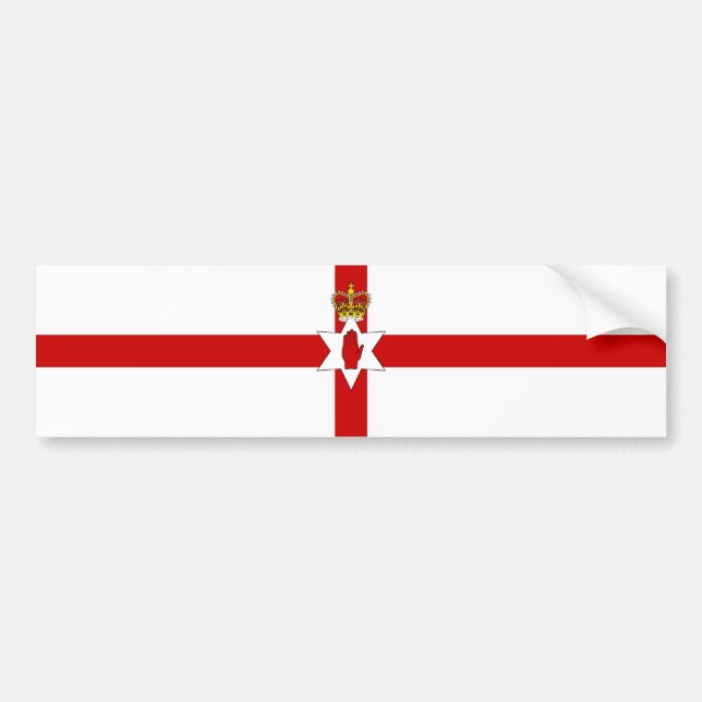 Autocollant De Voiture Drapeau de l'Irlande du Nord de bannière d'Ulster (Devant)