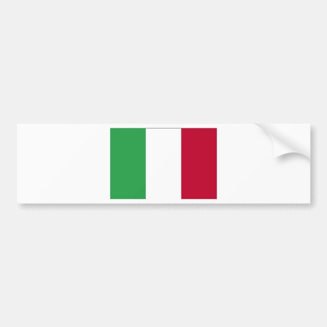 AUTOCOLLANT DE VOITURE DRAPEAU DE L'ITALIE (Devant)