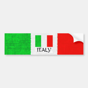 AUTOCOLLANT DE VOITURE DRAPEAU DE L'ITALIE