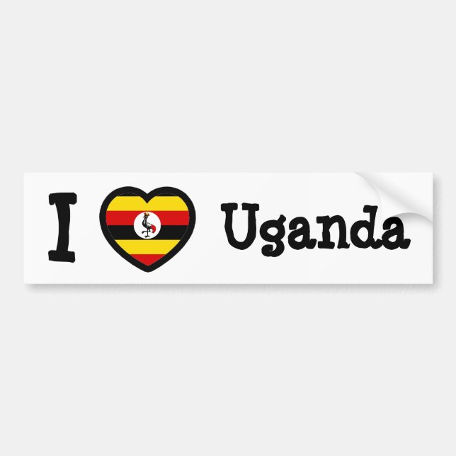 Autocollant De Voiture Drapeau de l'Ouganda (Devant)