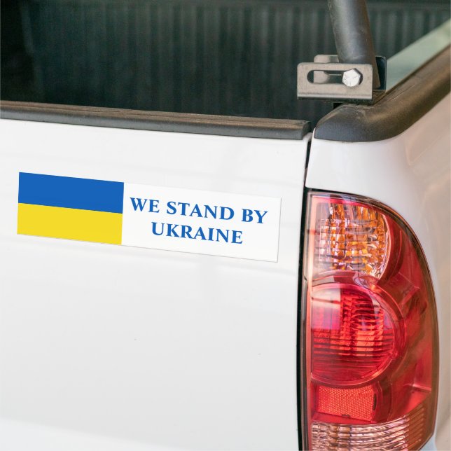 Autocollant De Voiture Drapeau de l'Ukraine Nous tenons par l'Ukraine (Sur camion)
