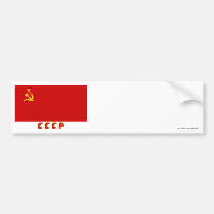Autocollant De Voiture Drapeau de l'URSS avec des initiales