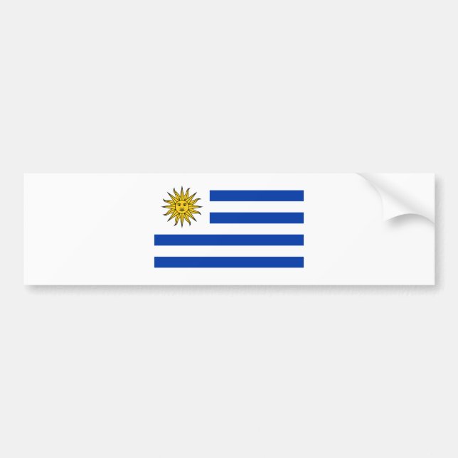 Autocollant De Voiture Drapeau de l'Uruguay (Devant)