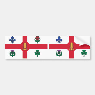 Autocollant De Voiture Drapeau de Montréal (Québec)