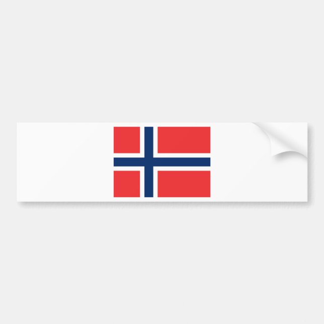 Autocollant De Voiture Drapeau de Norvège - Flambeau de Norges - Det nors (Devant)