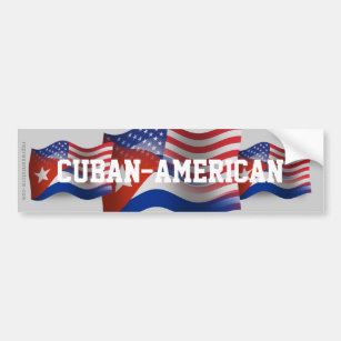 Autocollant De Voiture Drapeau de ondulation Cubain-Américain