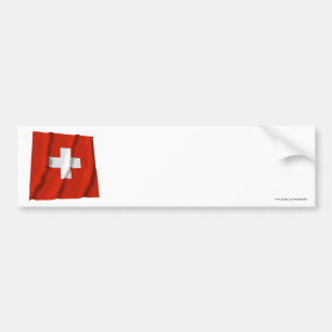 Autocollant De Voiture Drapeau de ondulation de la Suisse