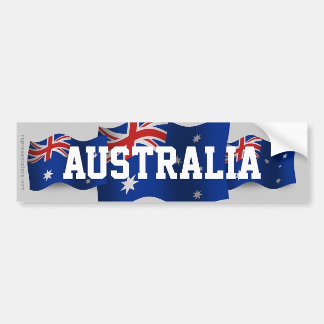 Autocollant De Voiture Drapeau de ondulation de l'Australie (Devant)