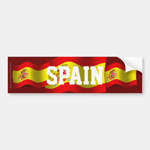 Autocollant De Voiture Drapeau de ondulation de l'Espagne