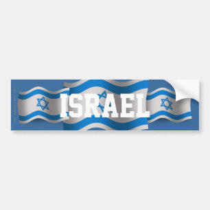 Autocollant De Voiture Drapeau de ondulation de l'Israël