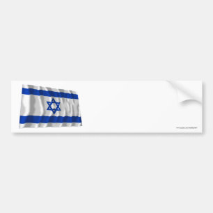 Autocollant De Voiture Drapeau de ondulation de l'Israël