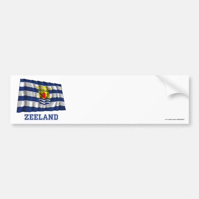Autocollant De Voiture Drapeau de ondulation de Zélande avec le nom (Devant)