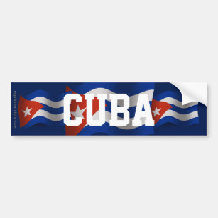 Autocollant De Voiture Drapeau de ondulation du Cuba