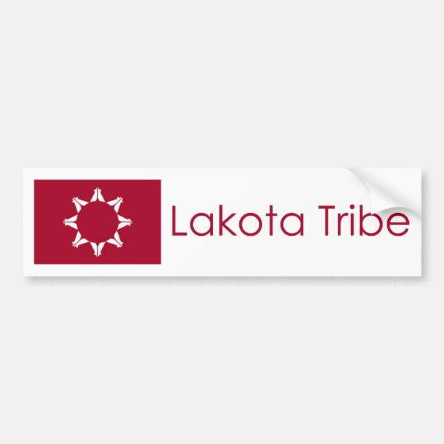 Autocollant De Voiture Drapeau de pin Ridge de Lakota (Devant)