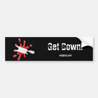 Autocollant De Voiture Drapeau de piqué - descendez !  -mySplat.com