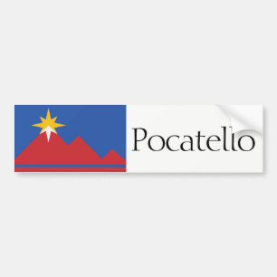 Autocollant De Voiture Drapeau de Pocatello, adhésif pour pare-chocs de