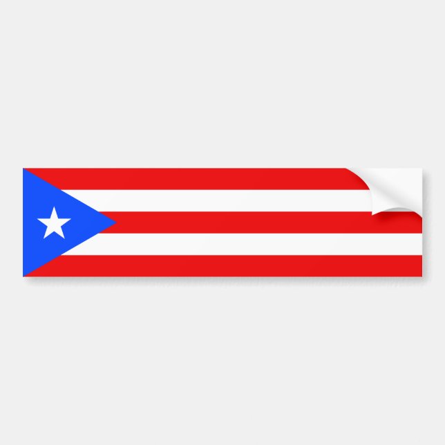 Autocollant De Voiture Drapeau de Porto Rico (Devant)