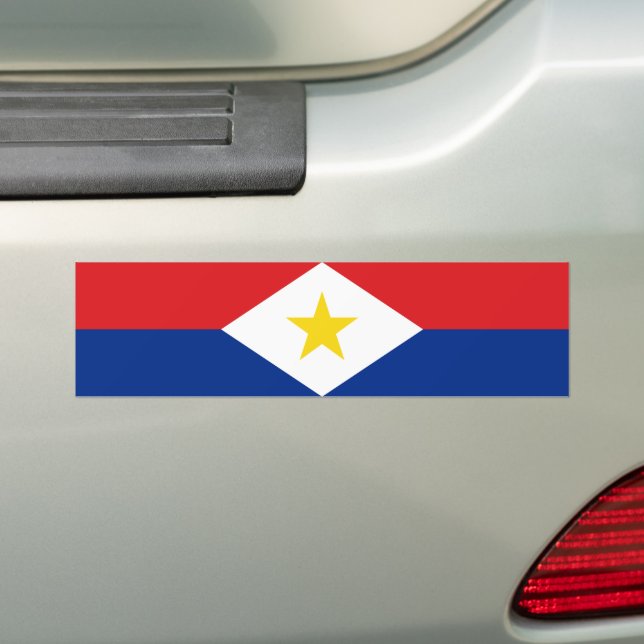 Autocollant De Voiture Drapeau de Saba (En voiture)