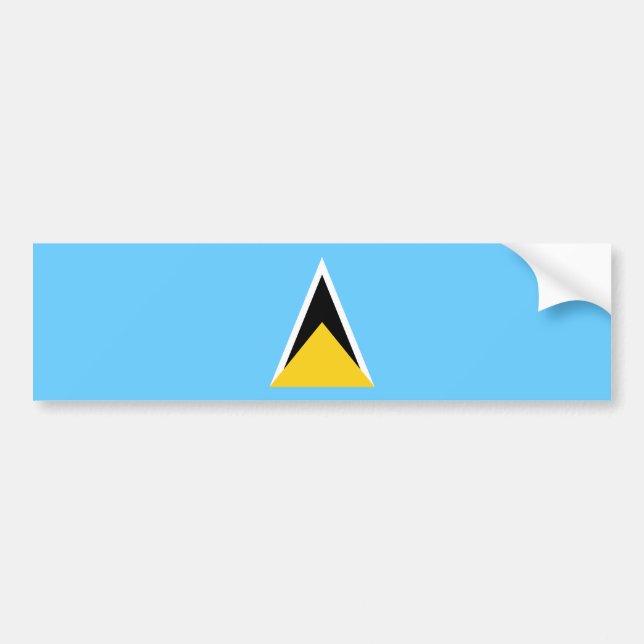 Autocollant De Voiture Drapeau de Sainte-Lucie (Devant)