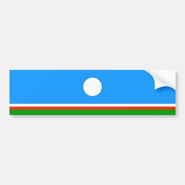 Autocollant De Voiture Drapeau de Sakha (Devant)