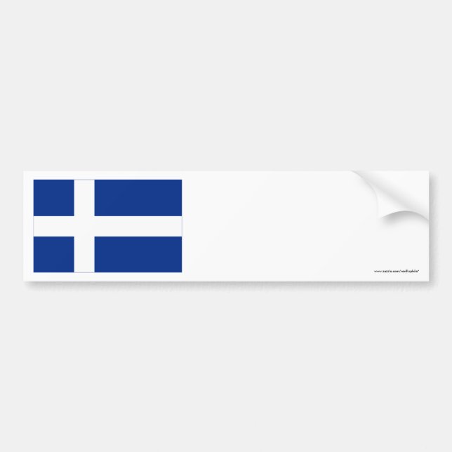 Autocollant De Voiture Drapeau de Shetland (Devant)