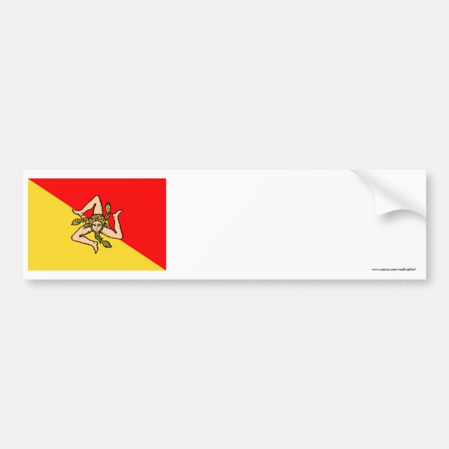 Autocollant De Voiture Drapeau de Sicilia (Devant)