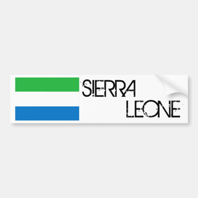 Autocollant De Voiture Drapeau de Sierra Leone (Devant)